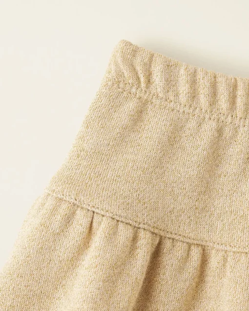 Toddler Girls Gold Sparkle Skirt