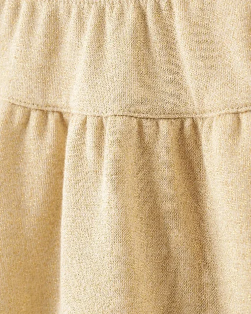 Toddler Girls Gold Sparkle Skirt