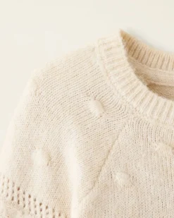 Toddler Girls Pom Pom Sweater Dress