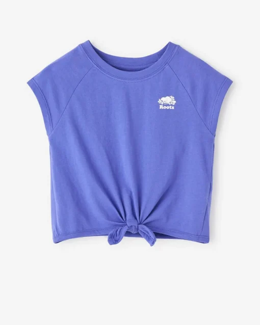 Toddler Girls Raglan Tie T-Shirt