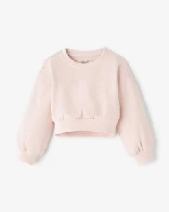 Toddler Girls Warm-Up Bubble Crew Sweatshirt