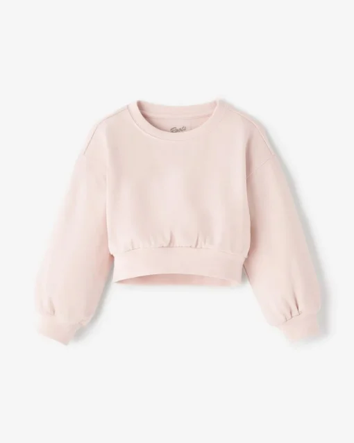 Toddler Girls Warm-Up Bubble Crew Sweatshirt