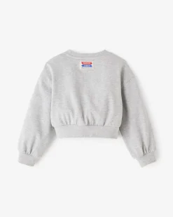 Toddler Girls Warm-Up Bubble Crew Sweatshirt