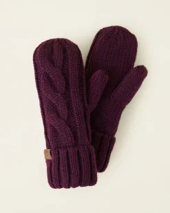 Womens Olivia Cable Mitten