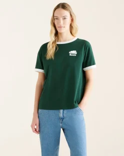 Womens Organic Relaxed Cooper Ringer T-Shirt