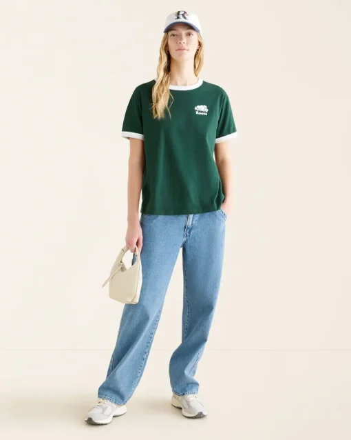 Womens Organic Relaxed Cooper Ringer T-Shirt