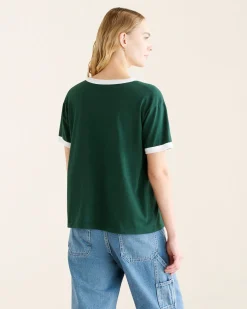 Womens Organic Relaxed Cooper Ringer T-Shirt