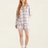 Womens Park Plaid Pajama Short Set