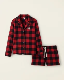 Womens Park Plaid Pajama Short Set