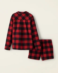Womens Park Plaid Pajama Short Set
