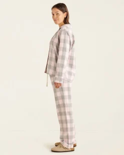 Womens Park Plaid Pajama Set