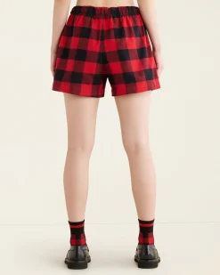 Womens Park Plaid Pajama Short