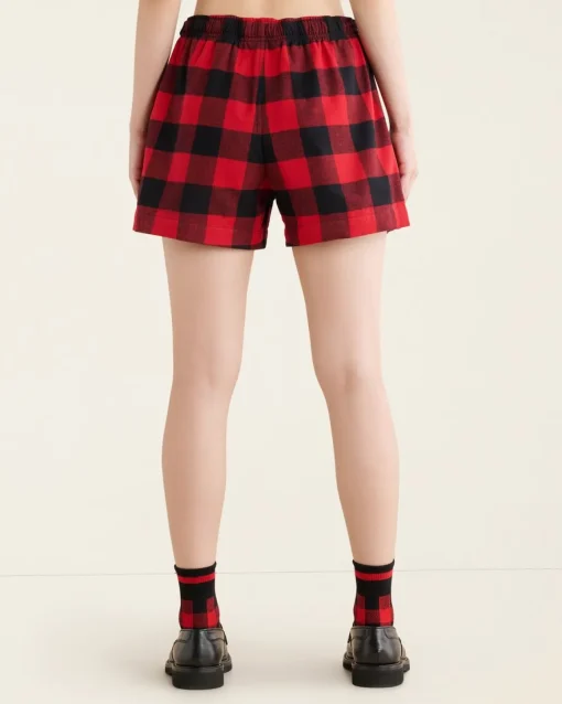 Womens Park Plaid Pajama Short