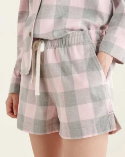 Womens Park Plaid Pajama Short Set