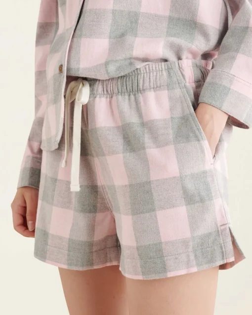 Womens Park Plaid Pajama Short Set