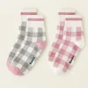 Womens Park Plaid Sock 2 Pack
