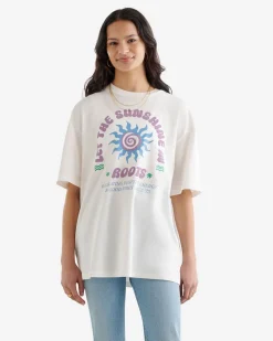 Womens Positive Vibes Relaxed T-Shirt