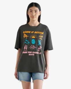 Womens Positive Vibes Relaxed T-Shirt