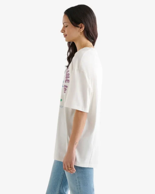Womens Positive Vibes Relaxed T-Shirt