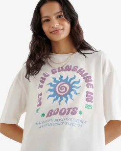 Womens Positive Vibes Relaxed T-Shirt