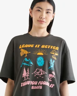Womens Positive Vibes Relaxed T-Shirt