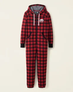 Womens Roots Park Plaid Onesie