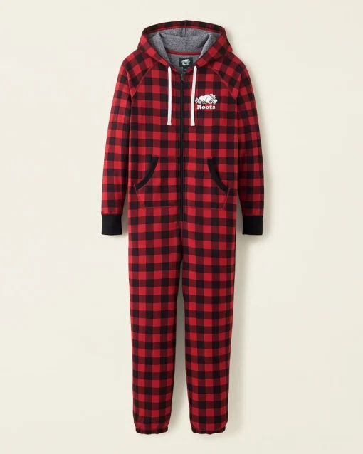 Womens Roots Park Plaid Onesie